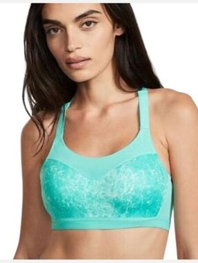 Victoria’s Secret On Point Racerback Sports Bra Turquoise Blue 34D